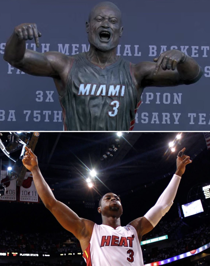 Miami Heat release statue that looks nothing like D Wade.