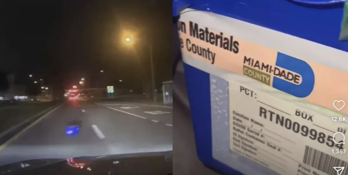 Miami-Dade ballot box found on road in Cutler Bay.