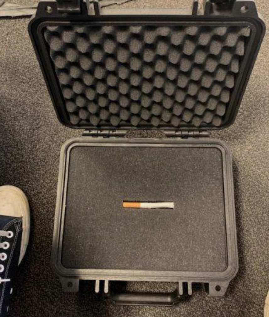 peli case with cigarette