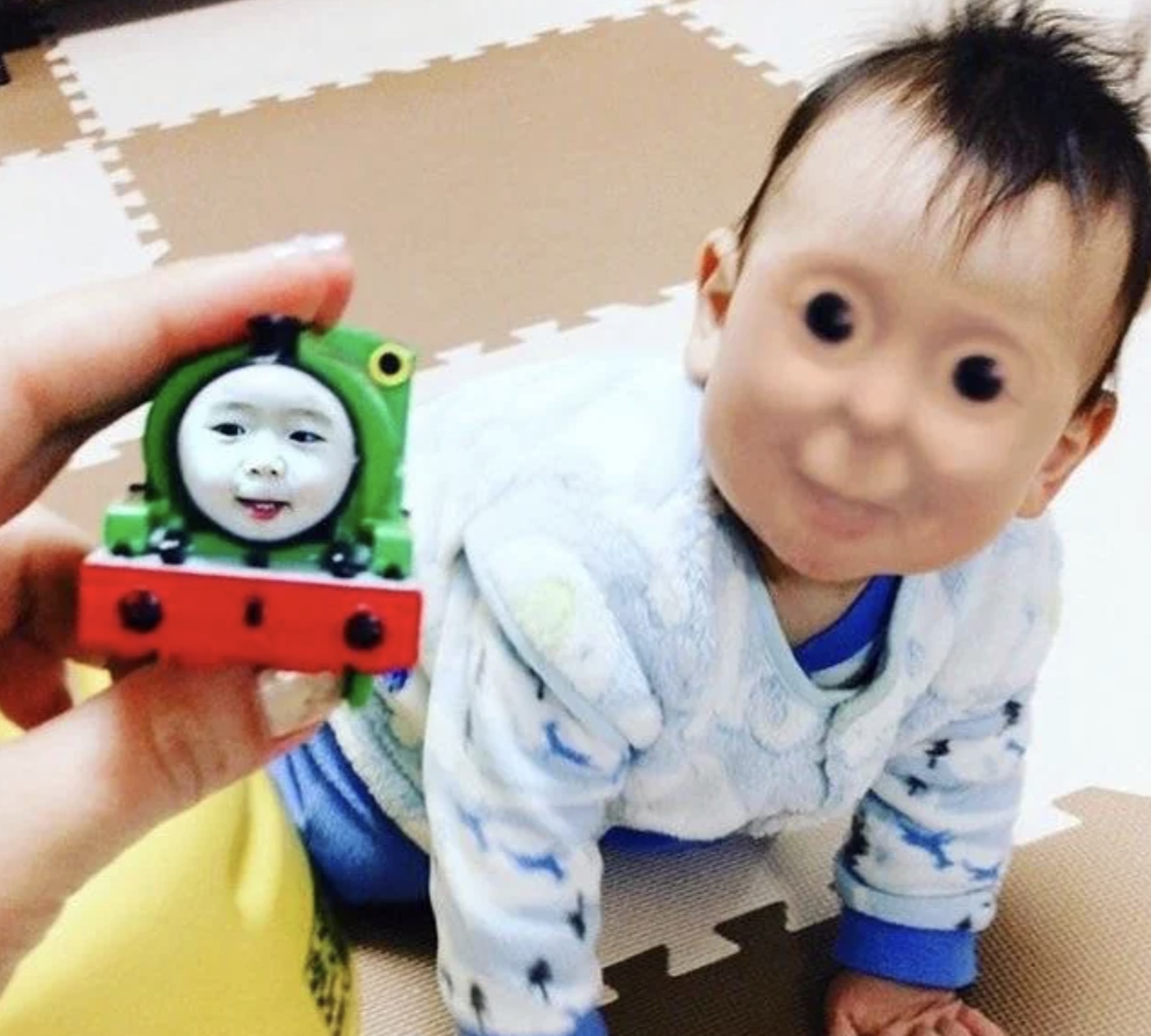 thomas the train face swap