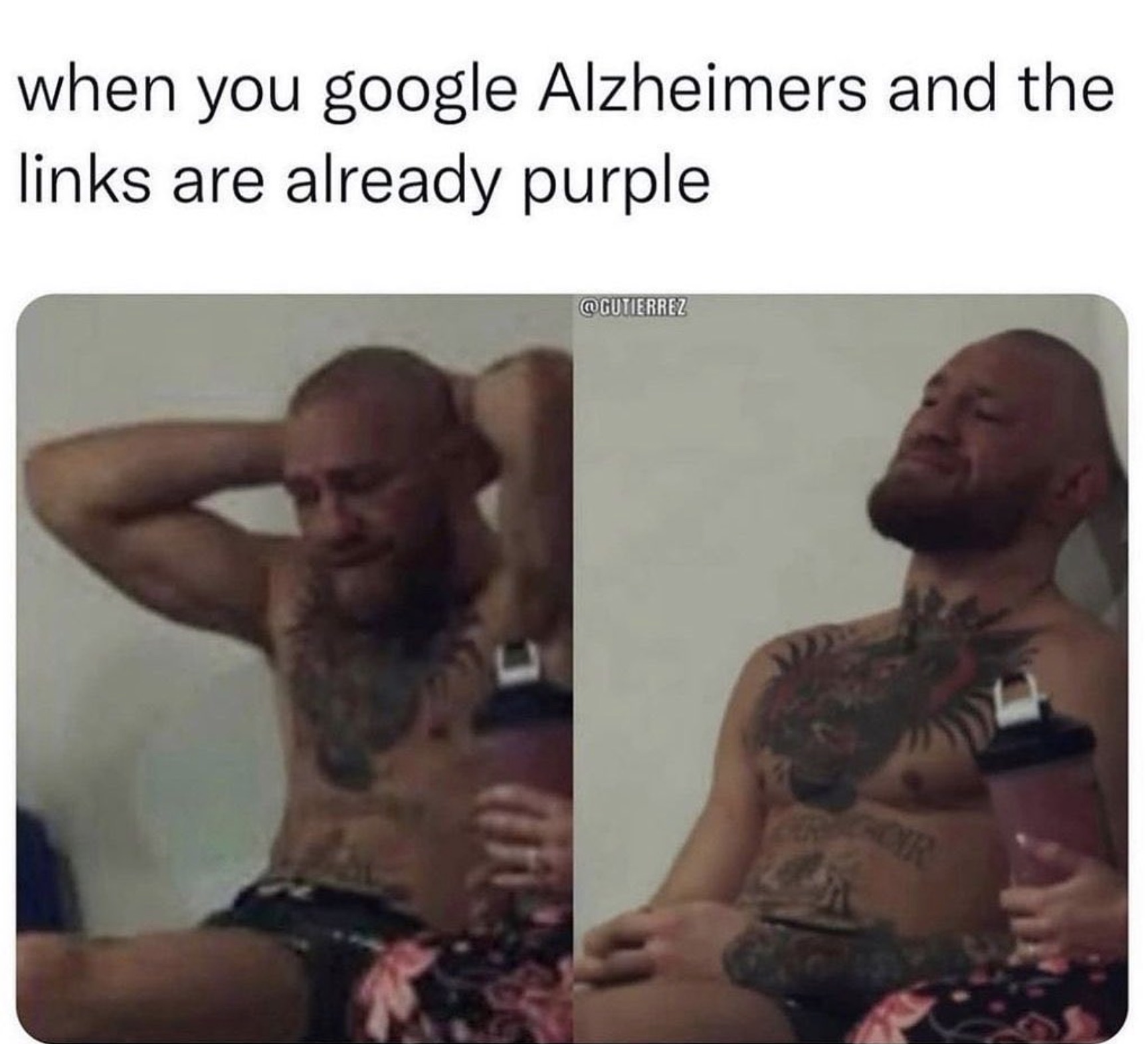 alzheimer's meme google search - when you google Alzheimers and the links are already purple Coir