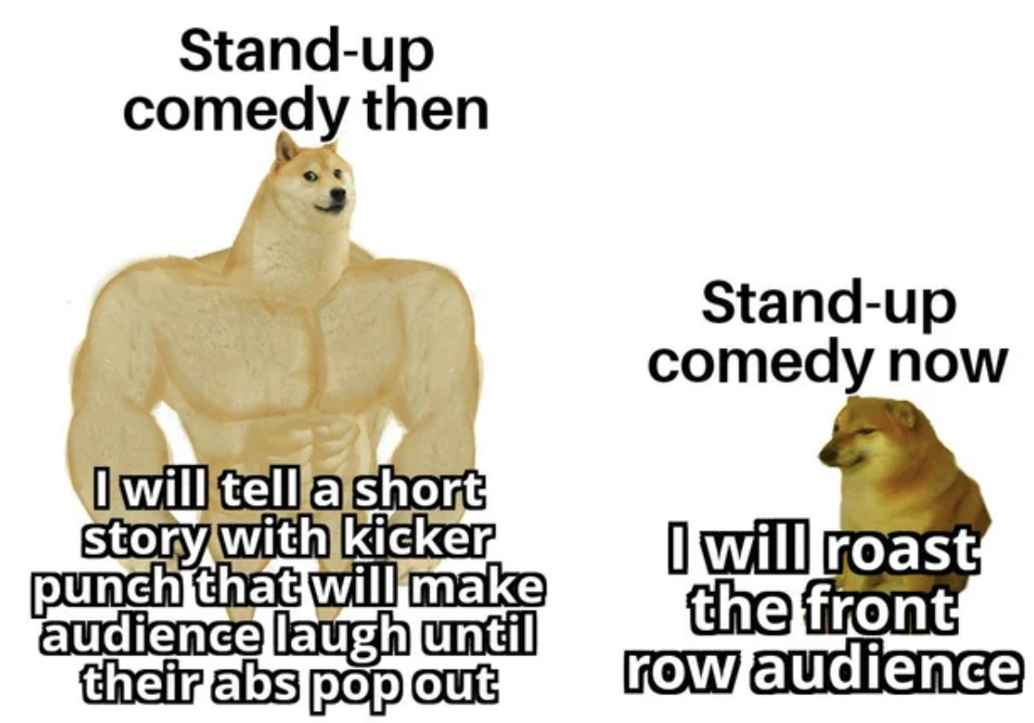 companion dog - Standup comedy then I will tell a short story with kicker punch that will make audience laugh until their abs pop out Standup comedy now I will roast the front row audience