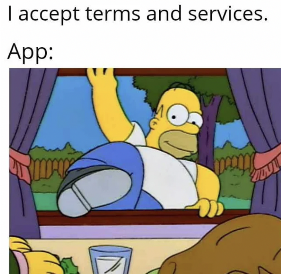 procrastination memes - I accept terms and services. App