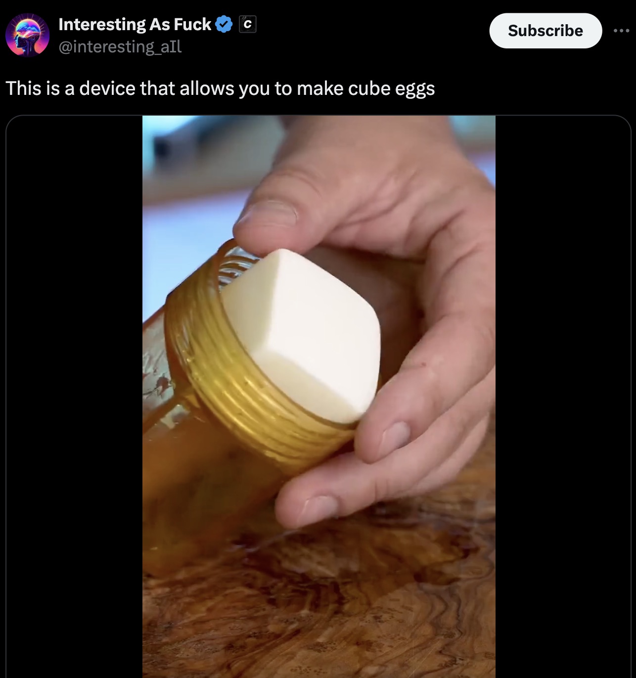 screenshot - Interesting As Fuck C This is a device that allows you to make cube eggs Subscribe