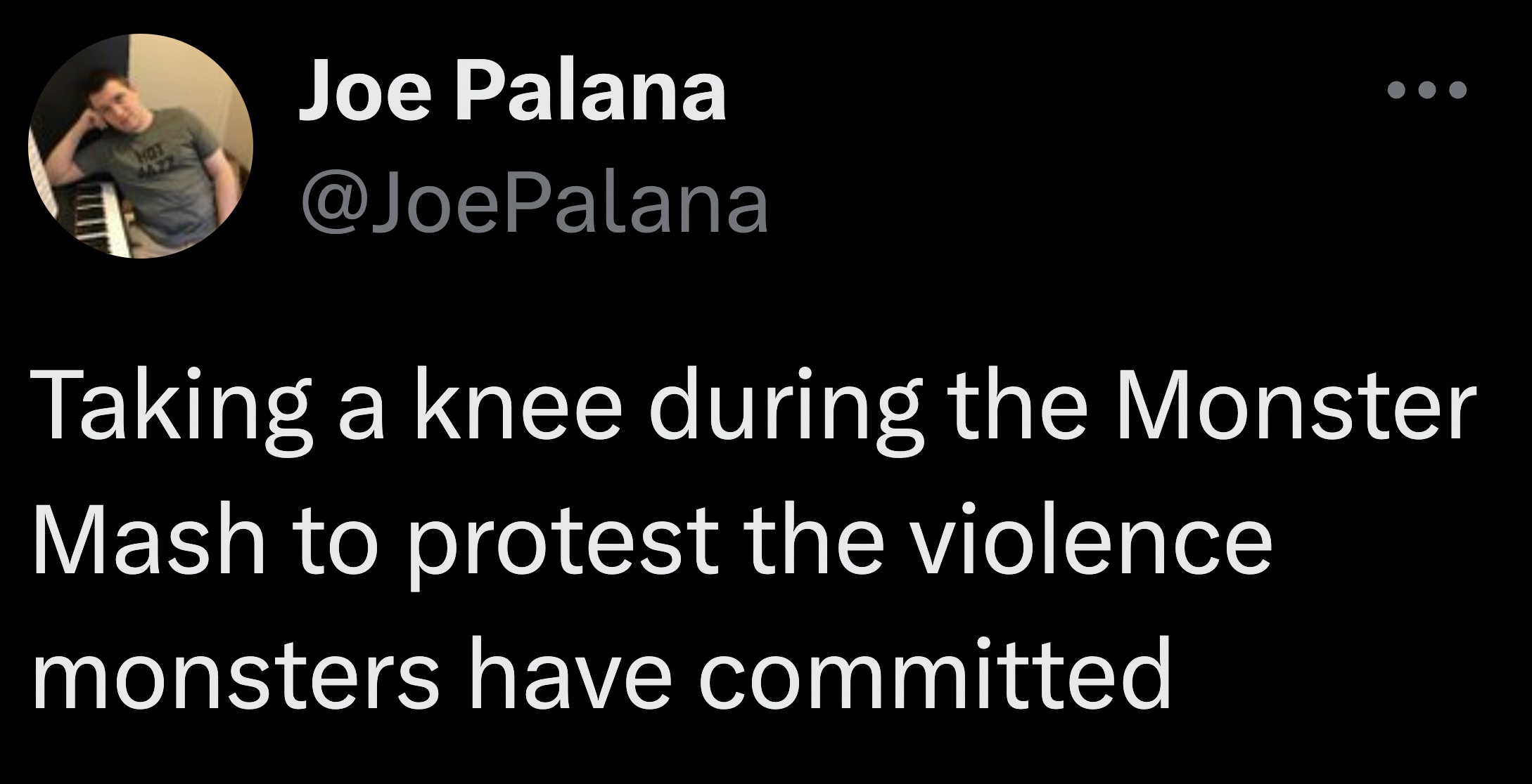 screenshot - Hot 4422 Joe Palana Taking a knee during the Monster Mash to protest the violence monsters have committed