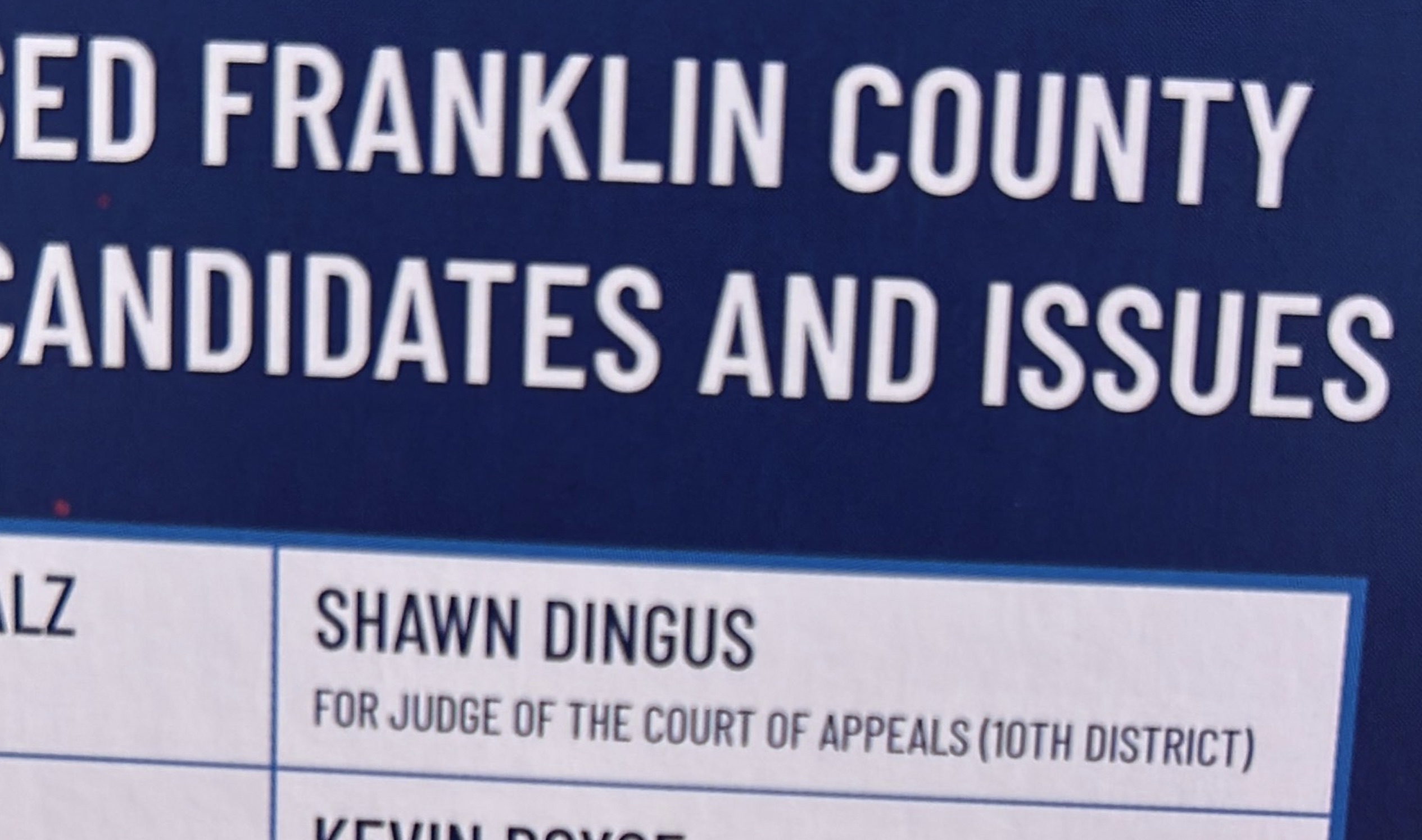 media - Ed Franklin County Candidates And Issues Lz Shawn Dingus For Judge Of The Court Of Appeals 10TH District