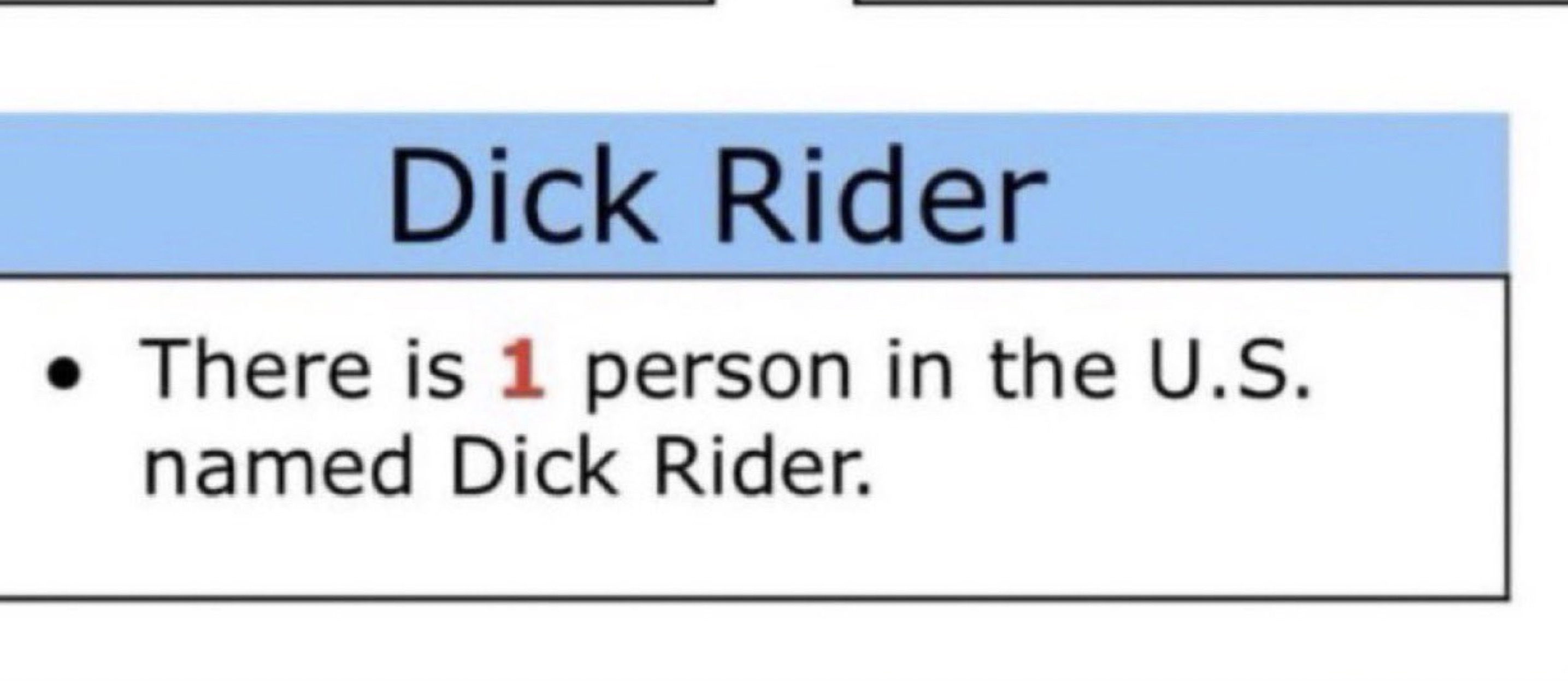 screenshot - Dick Rider There is 1 person in the U.S. named Dick Rider.