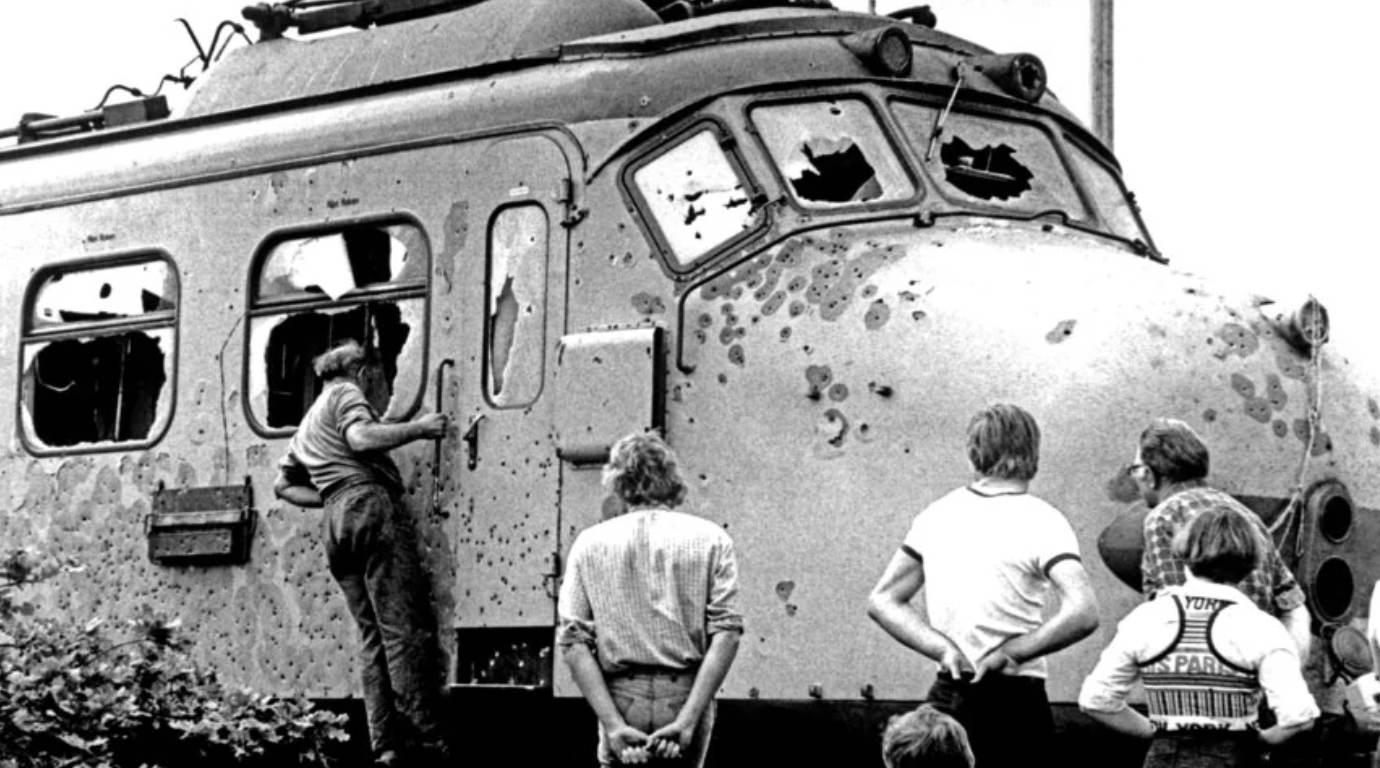 Results of the 1977 Dutch train hostage crisis; 15,000 bullets fired.