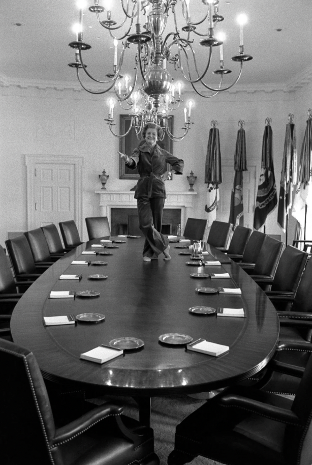 betty ford dancing on a table