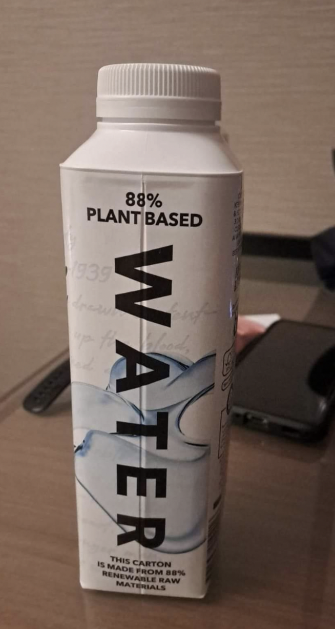 plastic bottle - 88% Plant Based Water Ss Carton