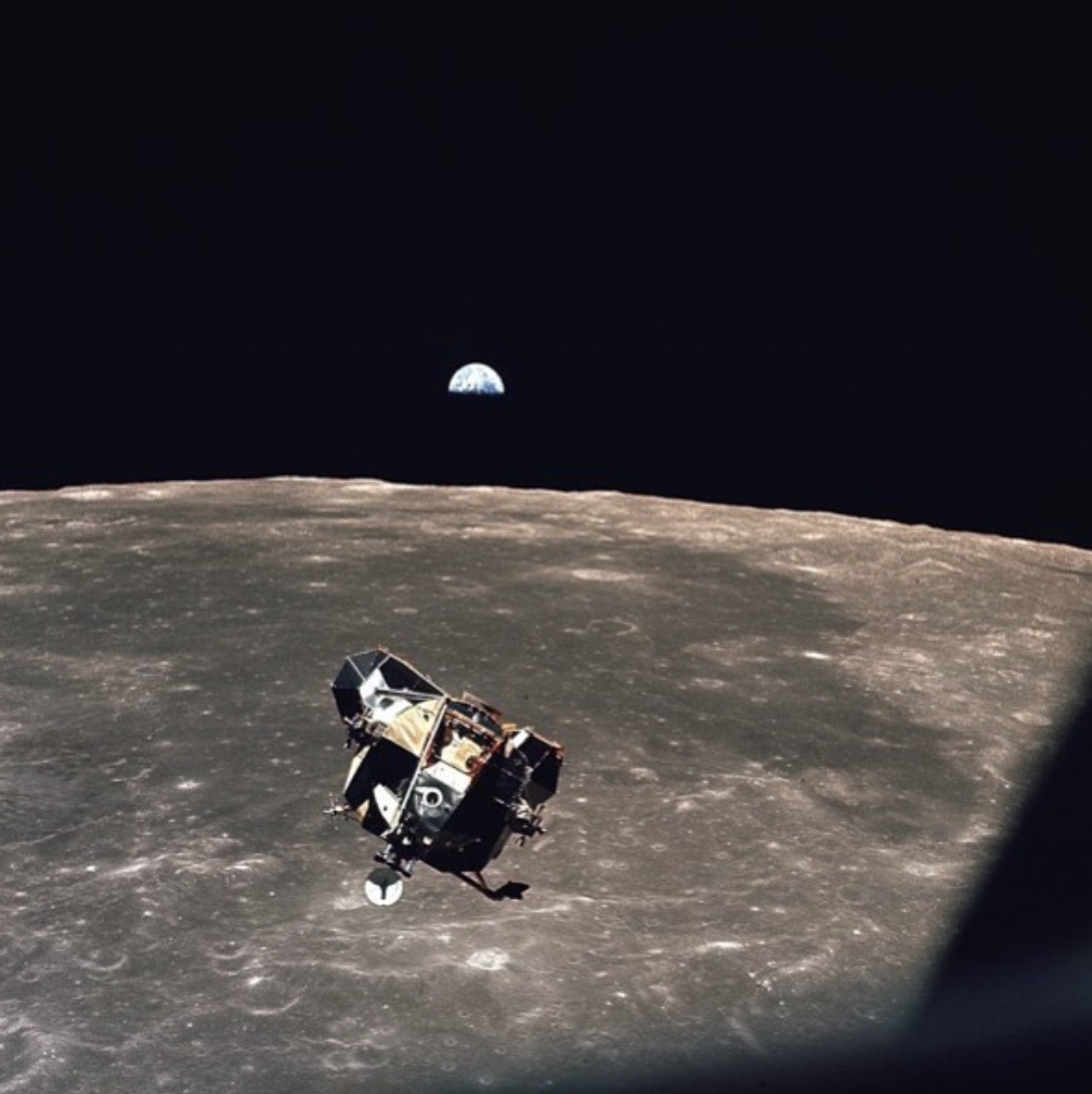 Photo from astronaut Michael Collins, in 1969. There is not one human in the universe behind him.