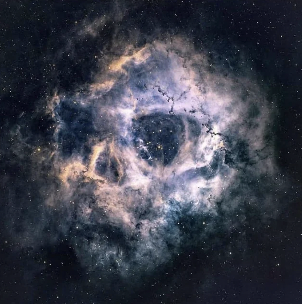 The Rosette Nebula, some say depicts a human skull.