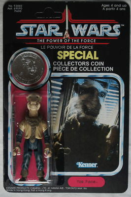 star wars power of the force 1985 - No 93640 49690 At 71600 Ages 4 and up A partir 4 ans Star Wars The Power Of The Force Le Pouvoir De La Force Special Collectors Coin Piece De Collection Kenner. Kiner Products Ada Ltda Toronto Made in Hong Kong fot a