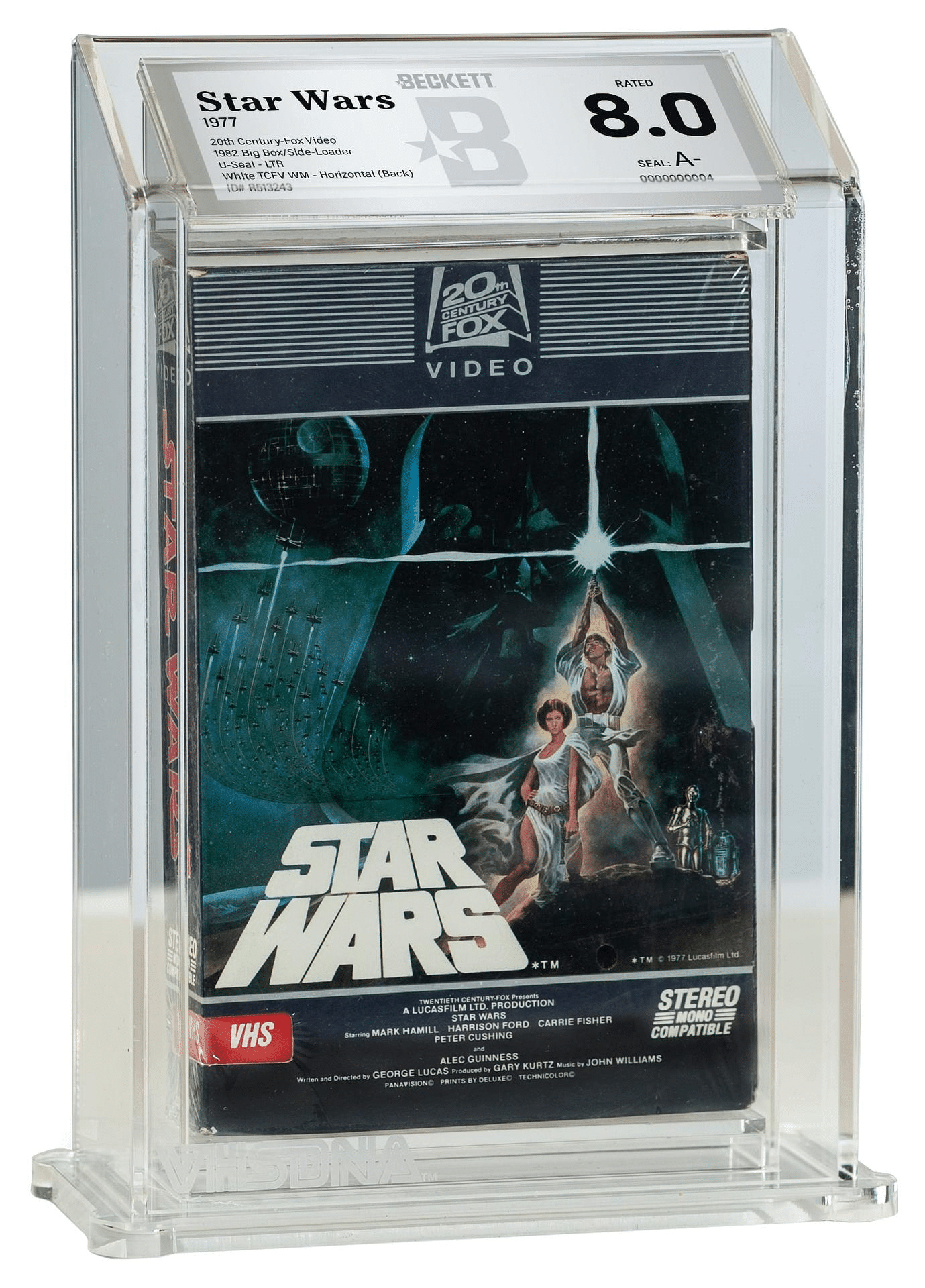 graded vhs tapes - Star Wars 1917 Beckett 8.0 Video A Stars Wars Vhs Stereo