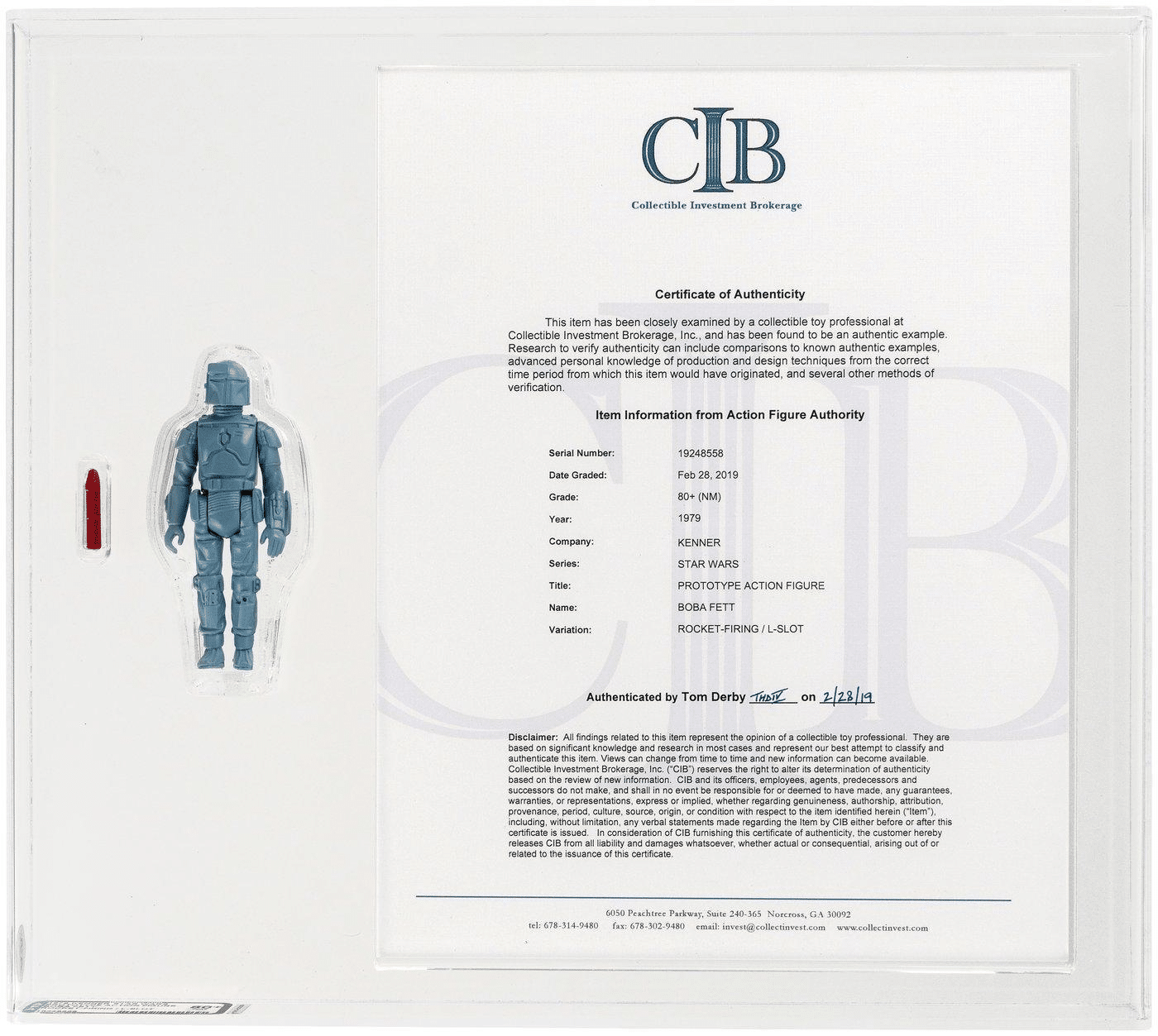 Action figure - Cib Certificate of Authenticity Team has been clay mined by a coble y profus Colectivement Brokerage Inc and has been found to be an thenticity include compare to known the cont advanced proud of production and design techniques period fro