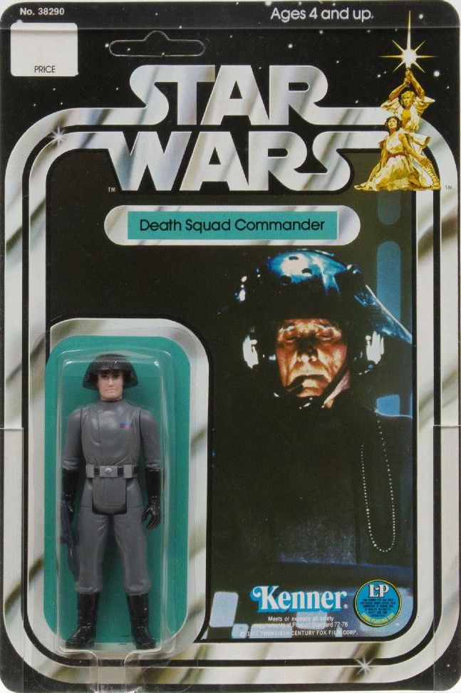 star wars card backs - No. 38290 Ages 4 and up. Price Star Wars Death Squad Commander Kenner Ep Meets or exces all safety oud Standard 7276 Twentieth Century Fox Film Corp