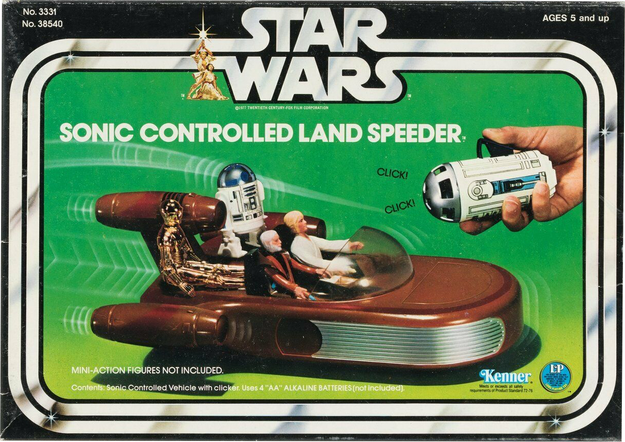 star wars kenner sonic landspeeder - No. 3331 No. 38540 Star Wars Sonic Controlled Land Speeder. Clicki Clicki Ages 5 and up Lp MiniAction Figures Not Included. Kenner Content Sonic Controlled Vehicle with clicker Usos 4