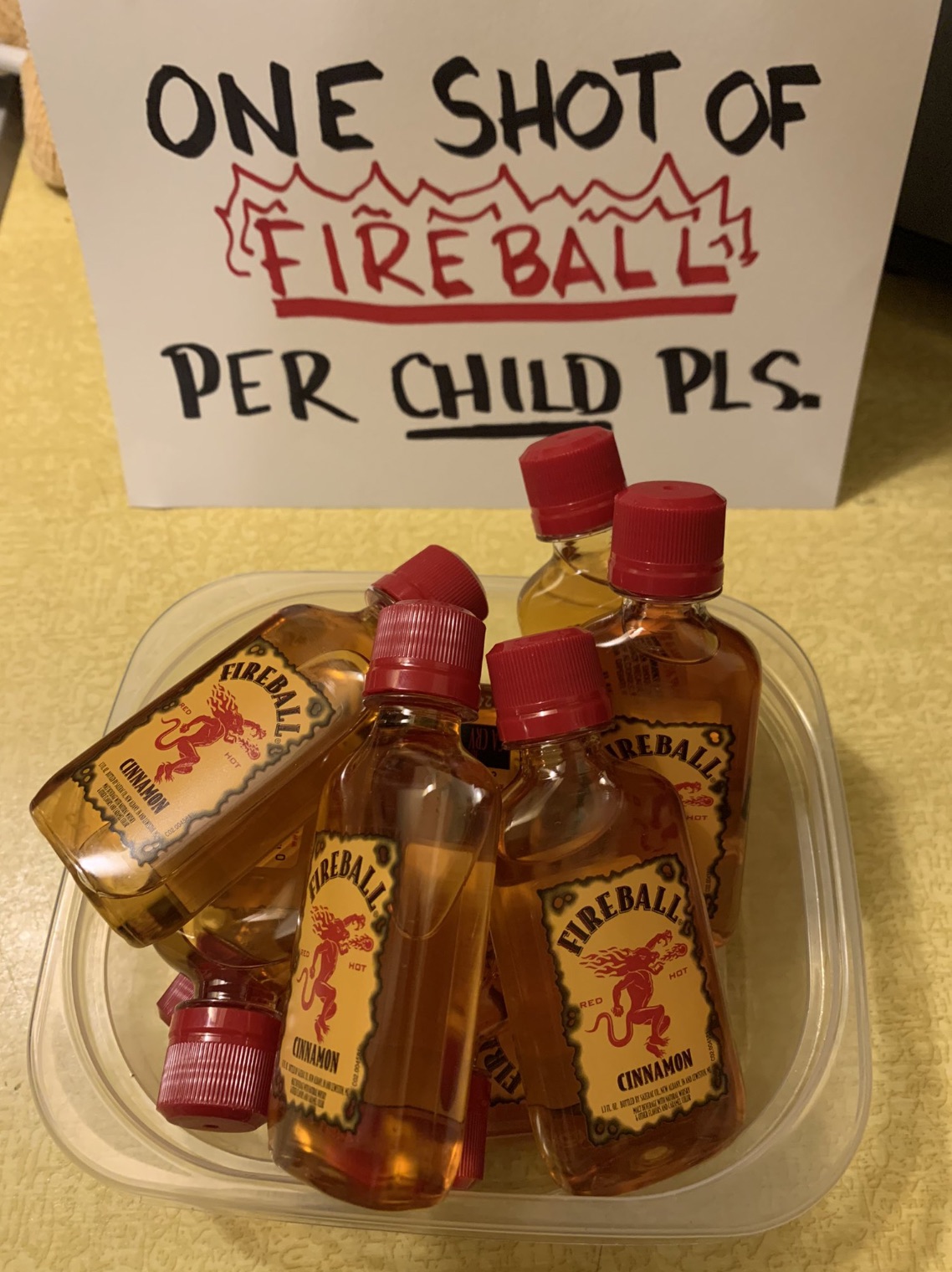 glass bottle - One Shot Of Fire Ball! Per Child Pls. Cinnamon Ole D Hireball Hot Reball Cinnamon Hot Fire Reball 1339 Hot Fireball Red Hot Cinnamon Urmsaray Care Bas