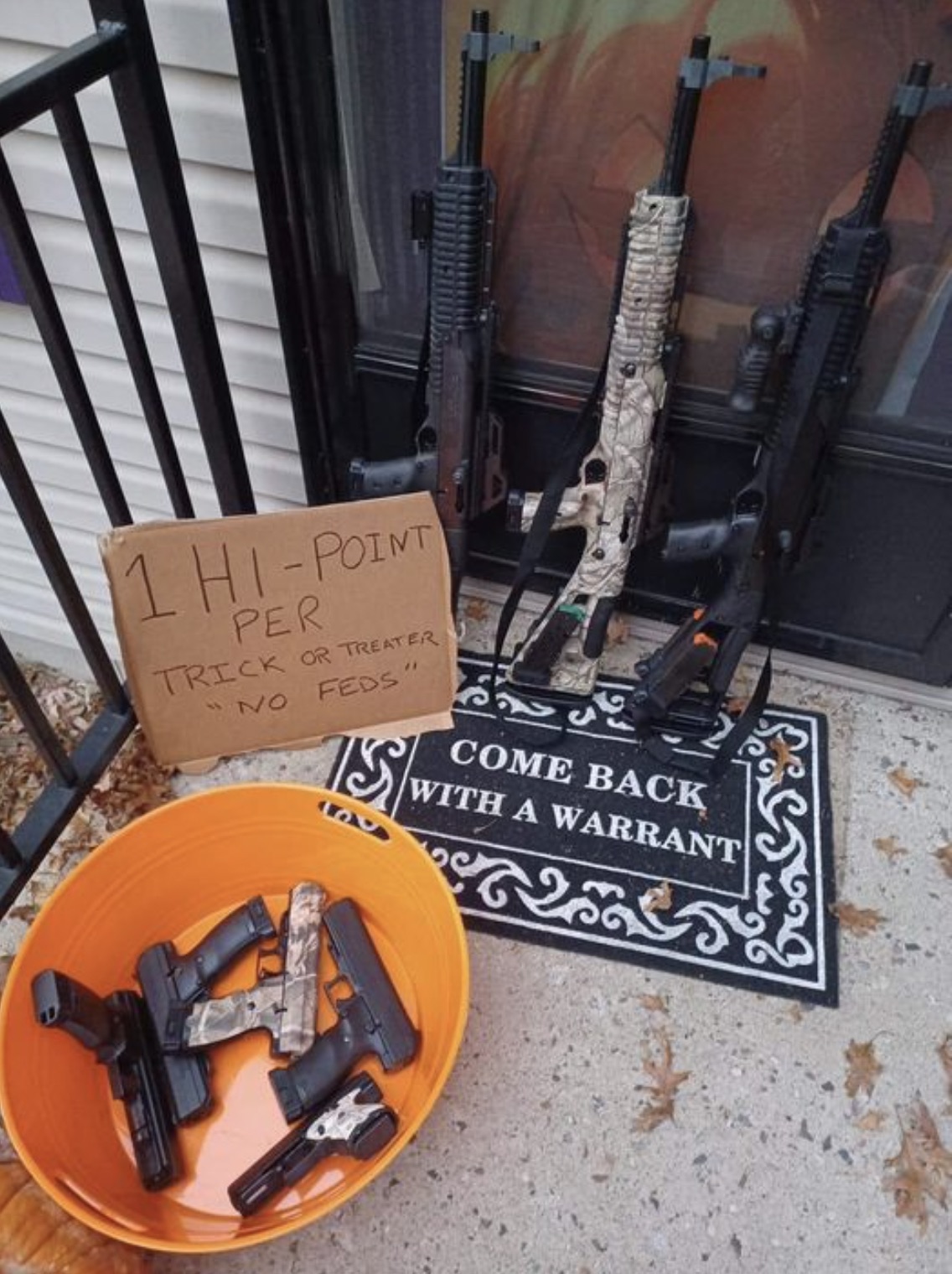 firearm - 11 HiPoint Per Trick Or Treater "No Feds" Ts Come Back With A Warrant