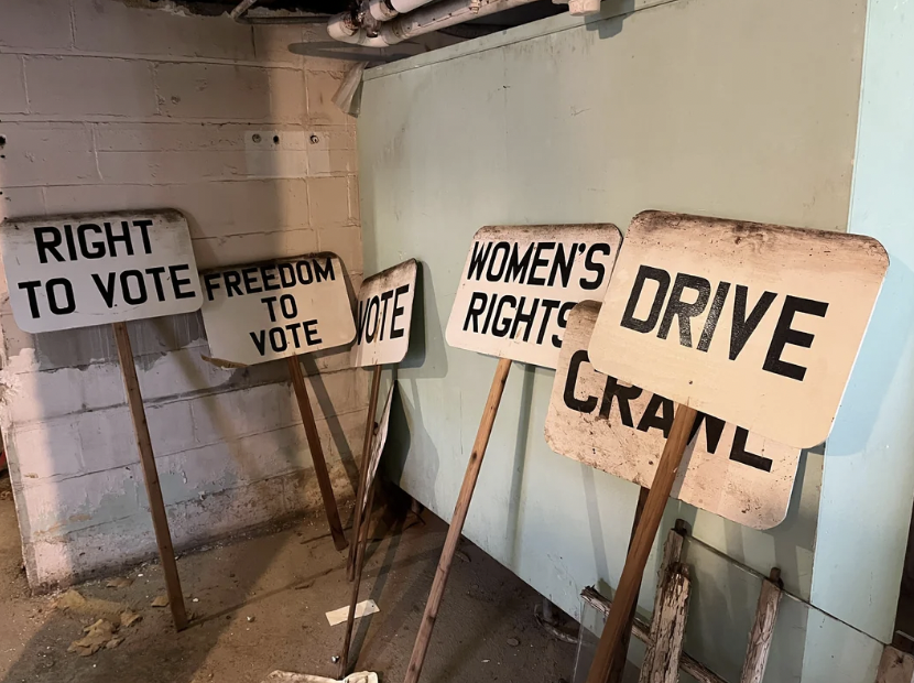 Apparently one of the storage rooms at our facility had "some really old signs" in it.