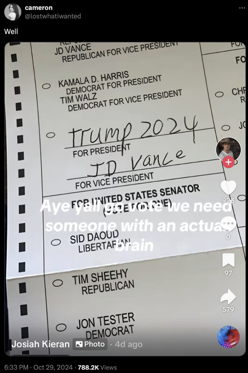 What throwing away your vote looks like. 