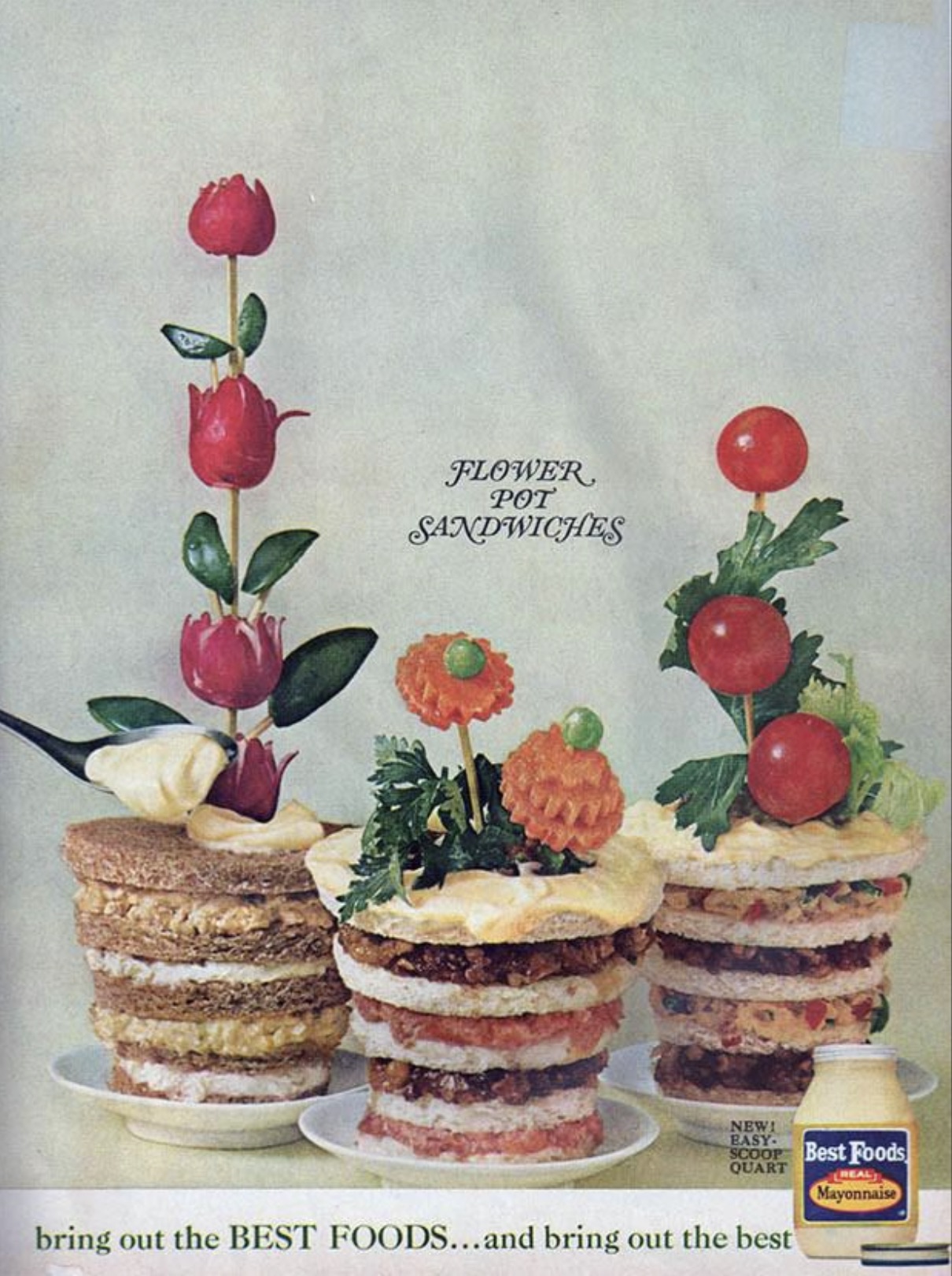 bakewell tart - Flower Pot Sandwiches New Easy Quant Best Foods bring out the Best Foods...and bring out the best Mayonnais