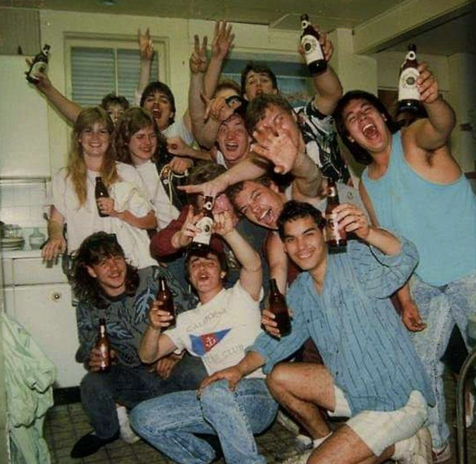 “Typical house party, 1986.”