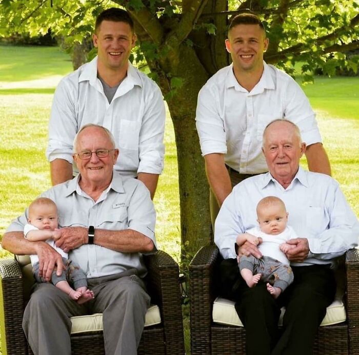 Three generations of Identical Twins.