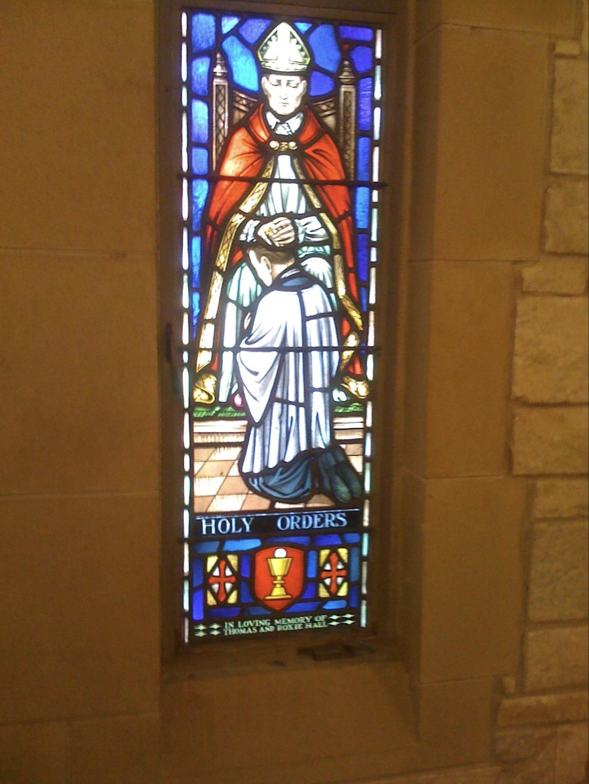 stained glass - Holy Orders In Loving Memory Of Thomas And Roxie Hall