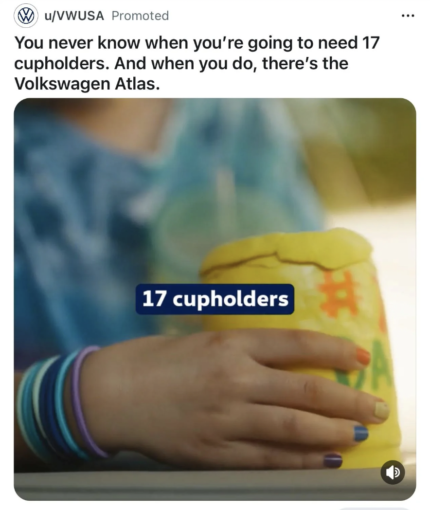 photo caption - uVwusa Promoted You never know when you're going to need 17 cupholders. And when you do, there's the Volkswagen Atlas. 17 cupholders