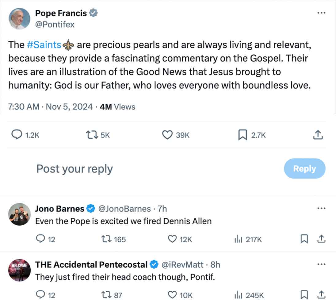 Sam Altman - Pope Francis The are precious pearls and are always living and relevant, because they provide a fascinating commentary on the Gospel. Their lives are an illustration of the Good News that Jesus brought to humanity God is our Father, who loves