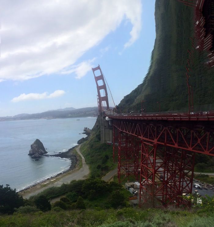 The Golden Gate Bridge made out of rubber.