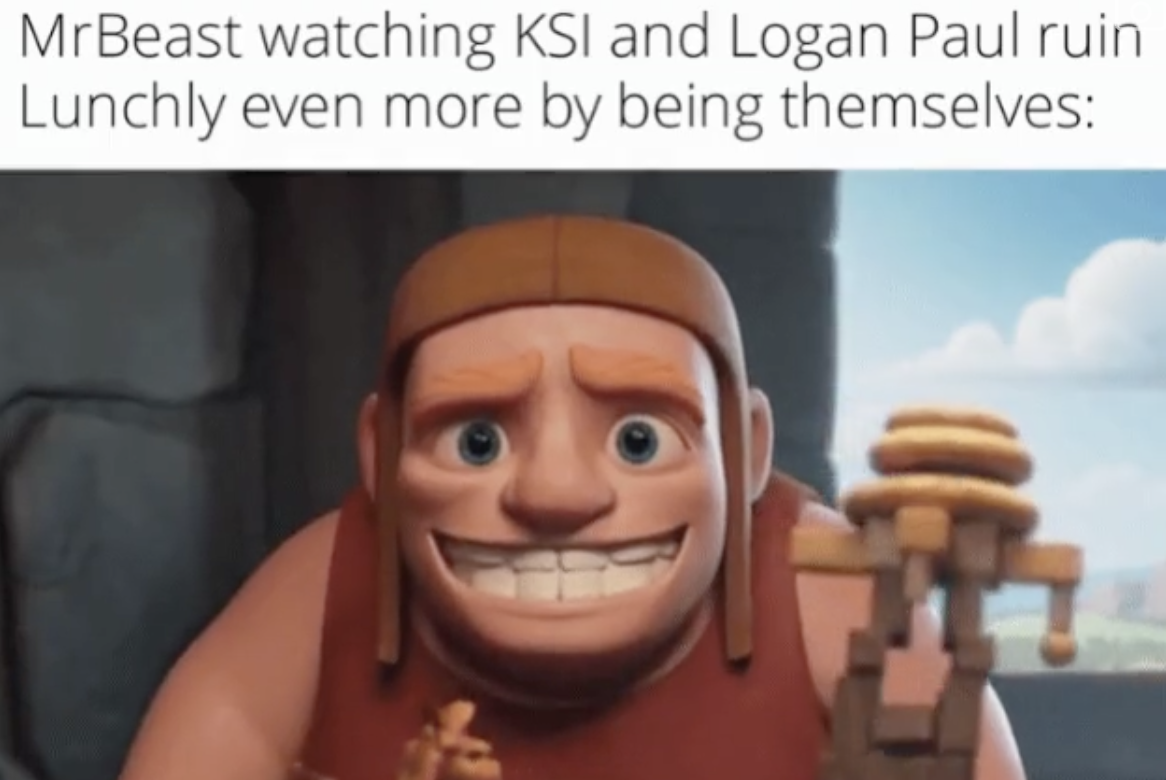 clash of clans builder - MrBeast watching Ksi and Logan Paul ruin Lunchly even more by being themselves