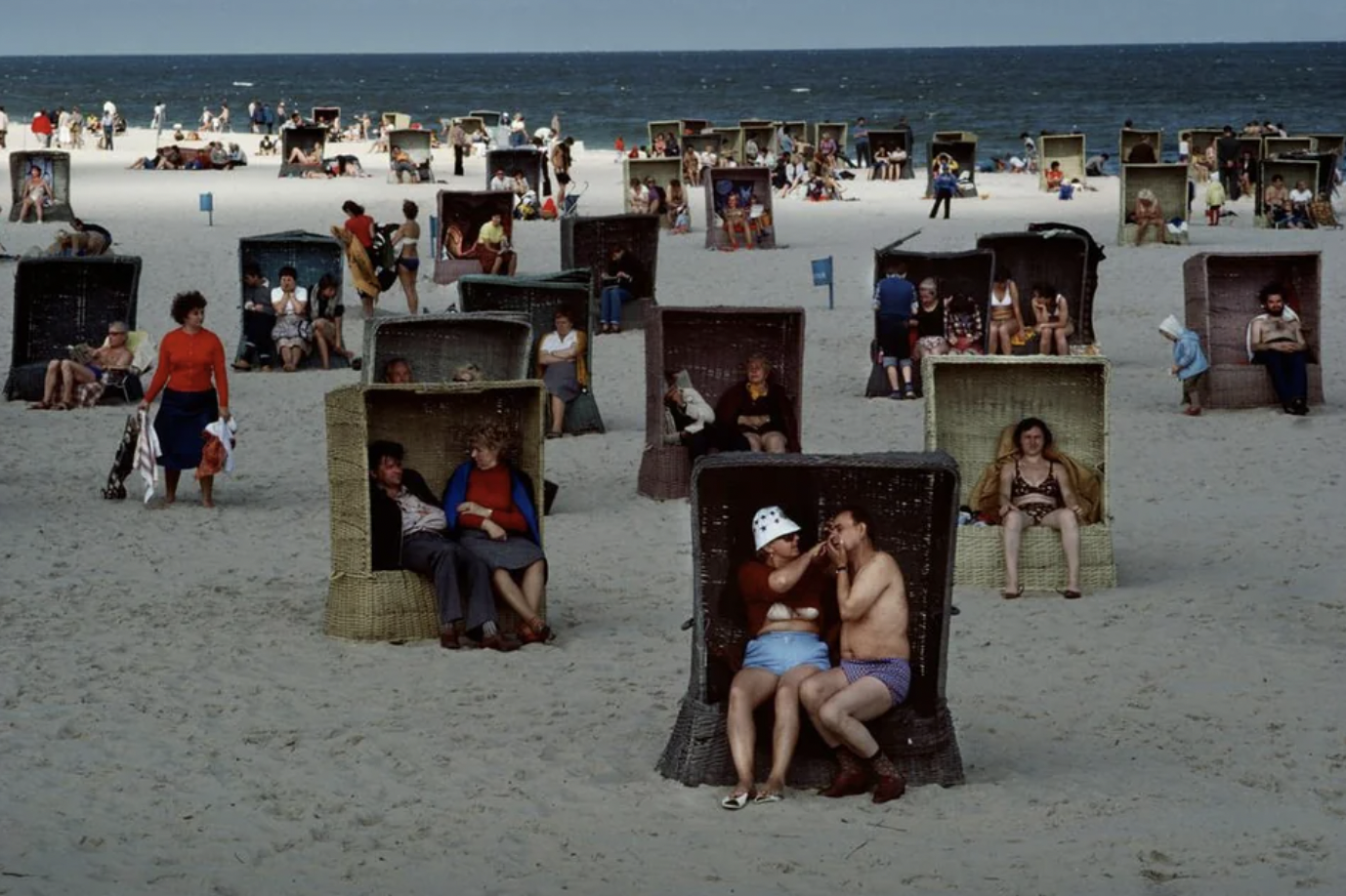 A beach in Sopot, Poland, 1981. 