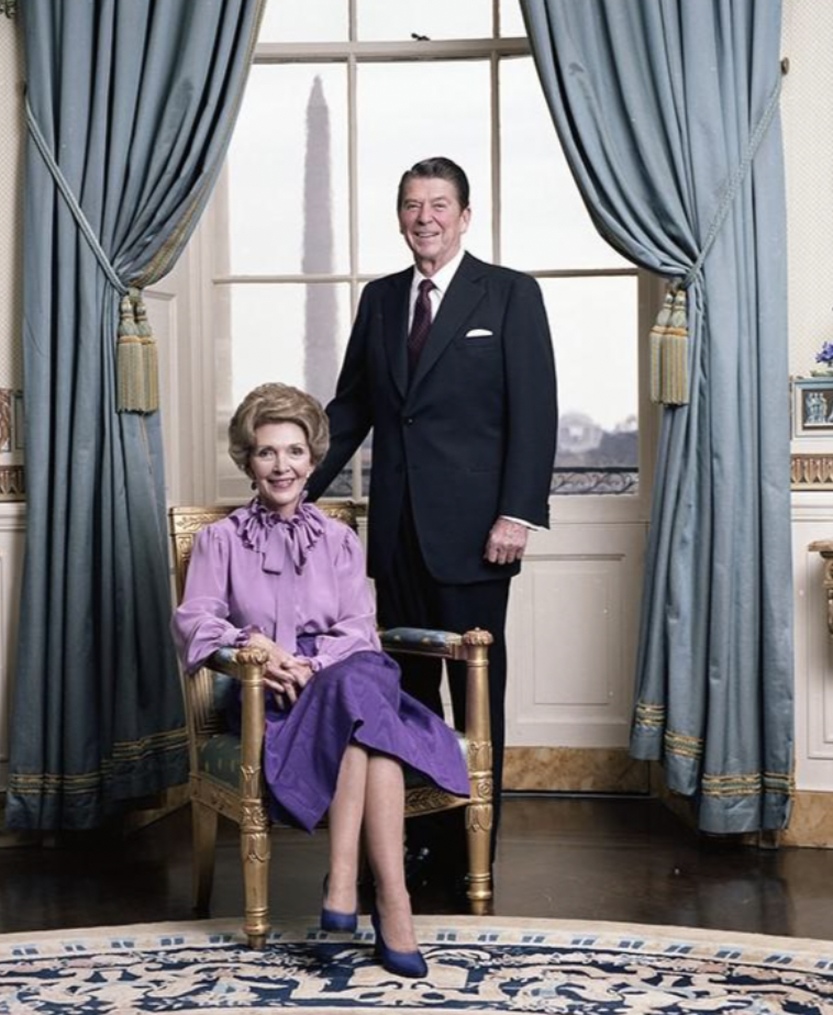 nancy reagan purple dress