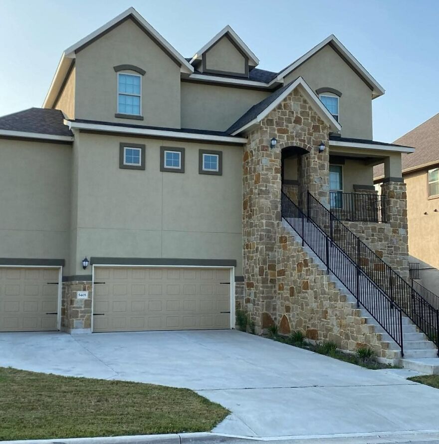 Not sure what is up with the tiny tiny windows and the ridiculously long staircase.