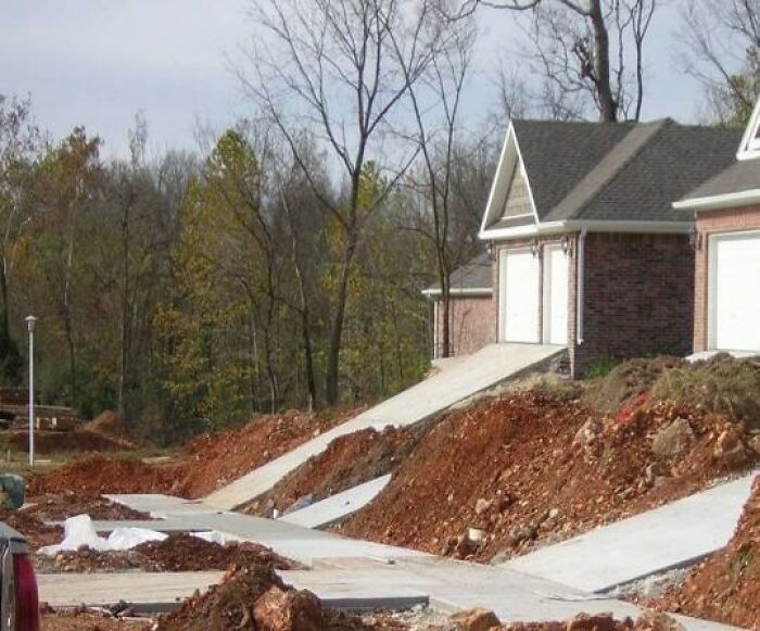 This might be the world's steepest driveway.