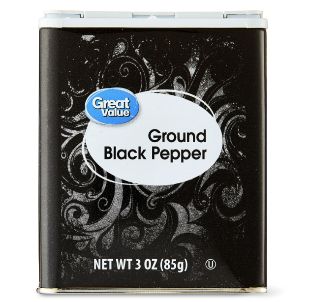 great value ground black pepper - Great Value Ground Black Pepper Net Wt 3 Oz 85g