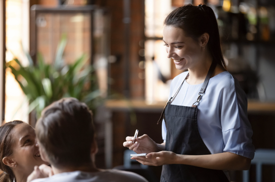 server in restaurant