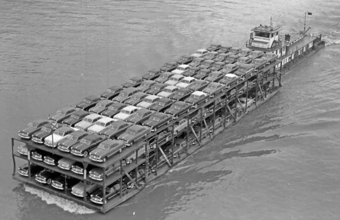 car shipping barge