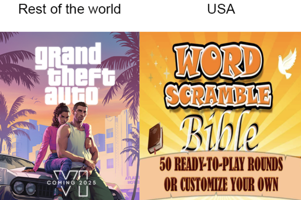 gta 6 - Rest of the world Usa gRand theft auto Word W Coming 2025 Chvu Scramble Bible 50 ReadyToPlay Rounds Atla Hot Or Customize Your Own