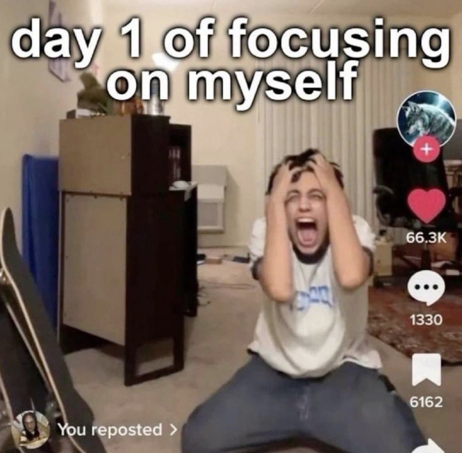 day 2 no hating meme - day 1 of focusing on myself 1330 6162 You reposted >