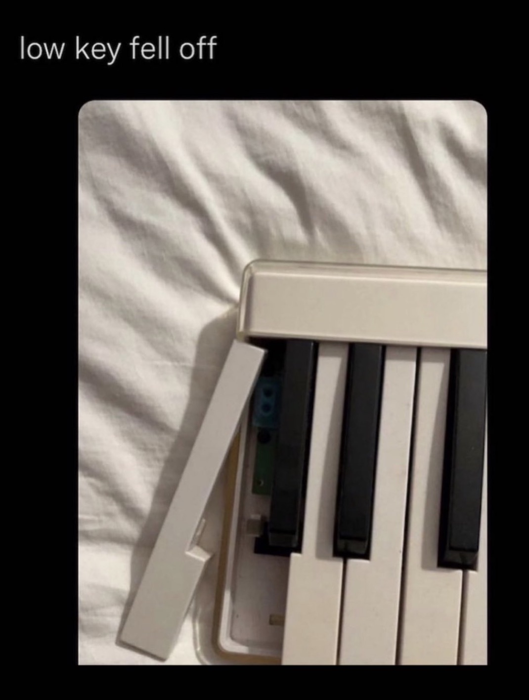 musical keyboard - low key fell off