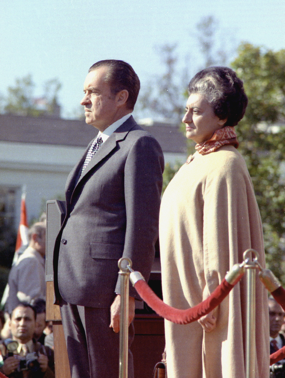 Richard Nixon meeting Indira Gandhi in 1971 following the liberation of Bangladesh.