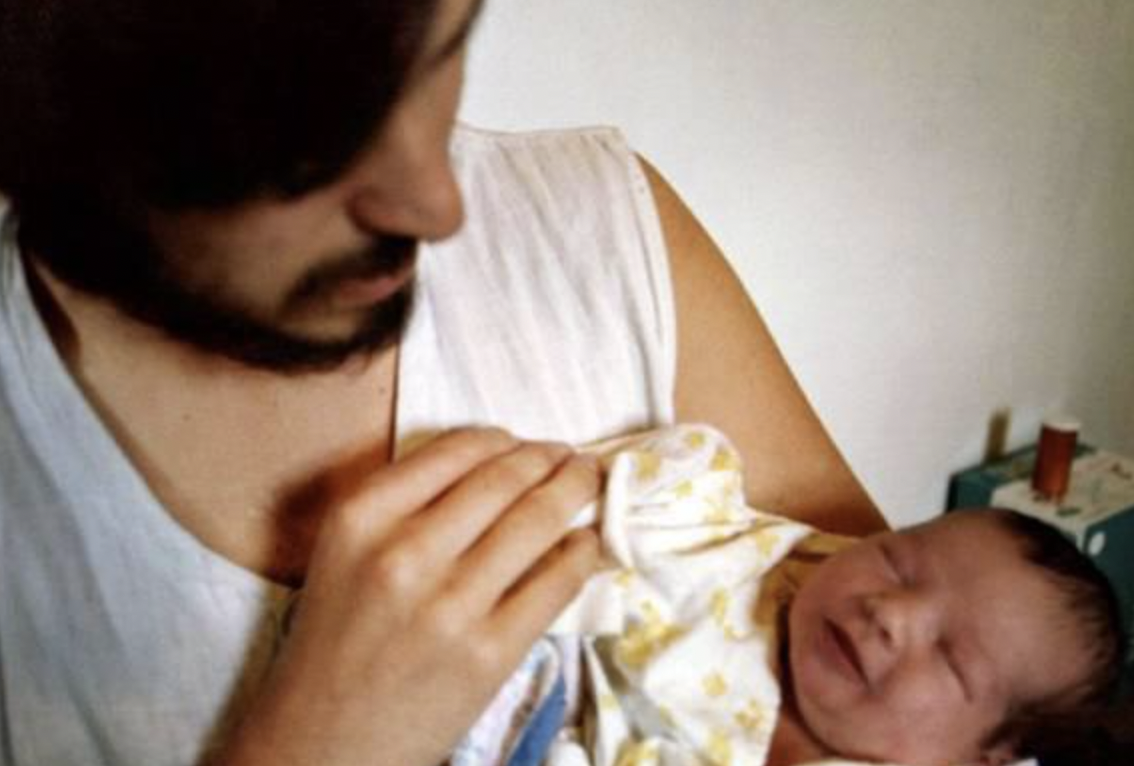 Steve Jobs with his daughter Lisa in 1978.