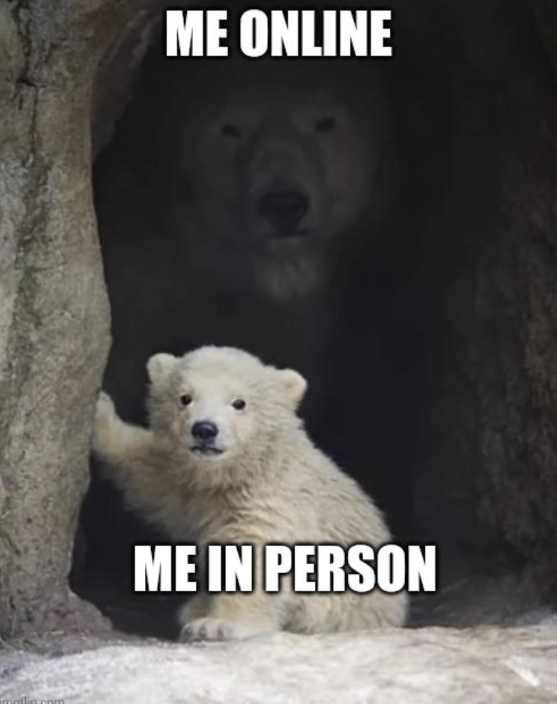 polar bear cave - Me Online Me In Person