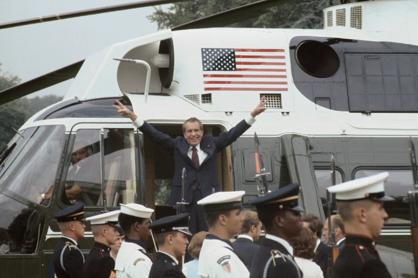 nixon resignation helicopter