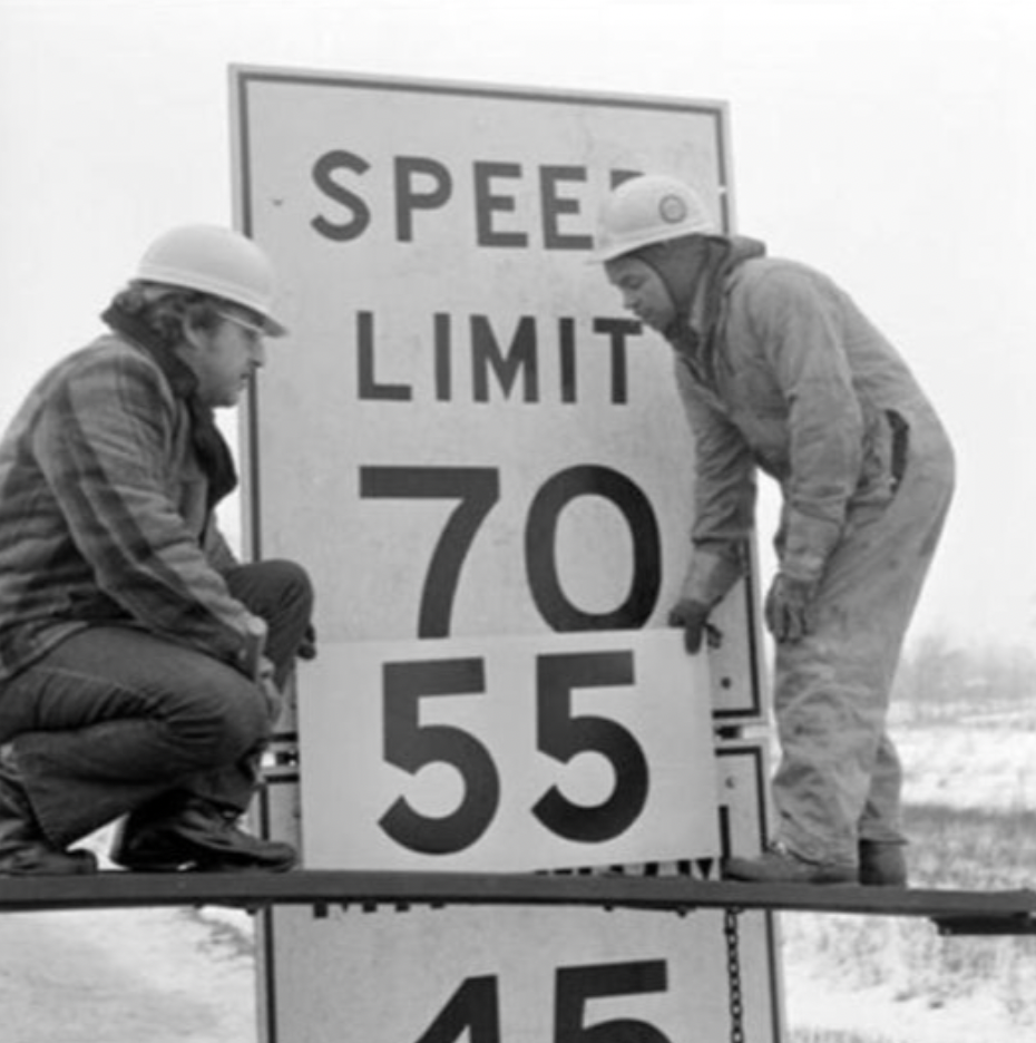 55 mph speed limit oil crisis - Spee Limit 70 55