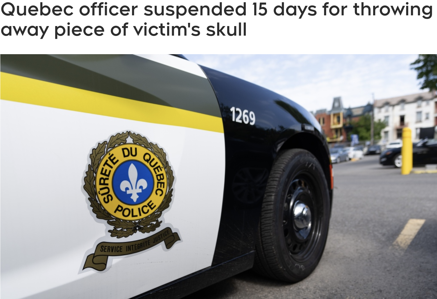 man canada knife montreal - Quebec officer suspended 15 days for throwing away piece of victim's skull Suret Du Quebec Police Service Integrite Just 1269