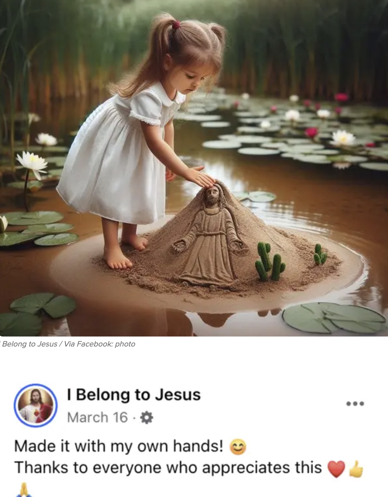 girl - Belong to Jesus Via Facebook photo I Belong to Jesus March 16. Made it with my own hands! Thanks to everyone who appreciates this